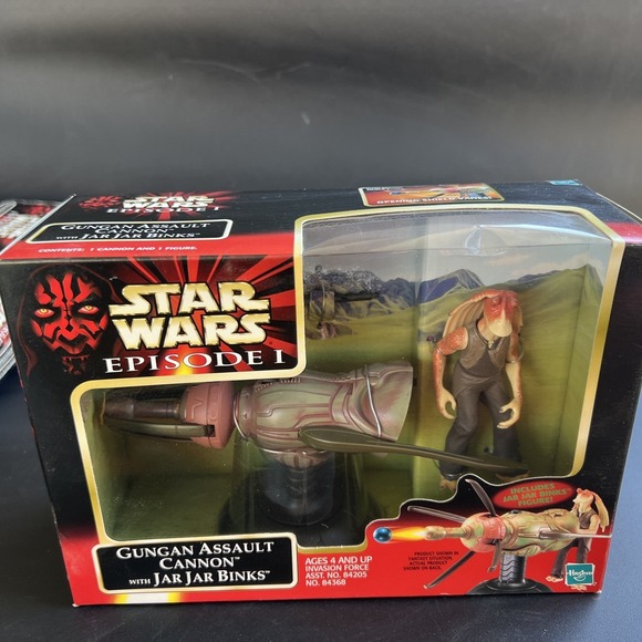 Star Wars Other - Star Wars Episode 1 Vehicles Gungan Assault Cannon w/ Jar Jar Binks Action Figur